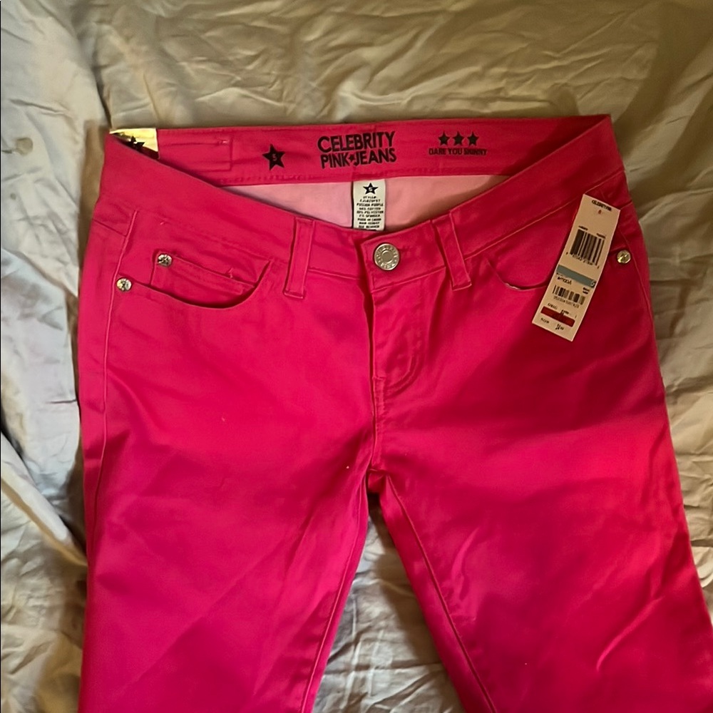 Celebrity Pink Women's Skinny Jeans - Hot Pink
